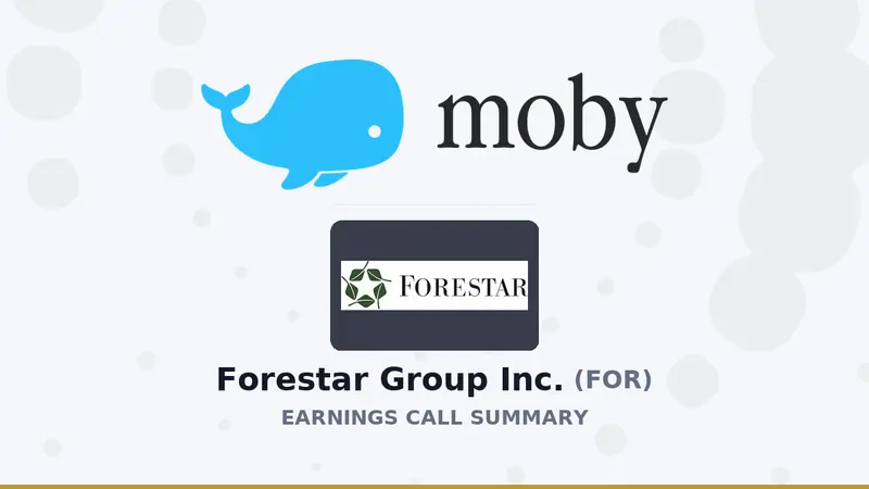 Key Takeaways from Forestar Group Inc.'s Q2 2026 Earnings Call